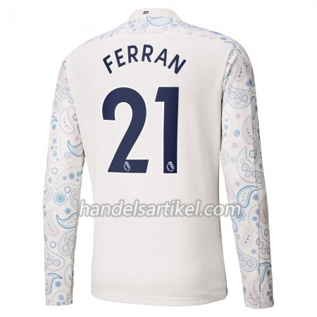 Manchester City Ferran Torres 21 Ausweich Trikotsatz 2020/21 Langarm